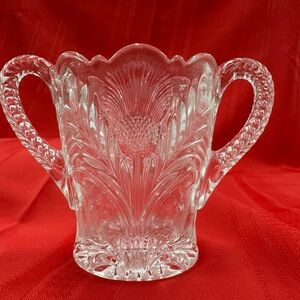 Vintage Inverted Thistle Pattern Sugar Bowl